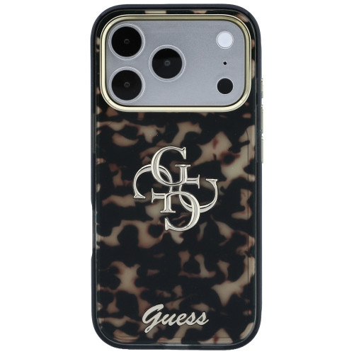 Etui Guess IML 4G Script Metal Logo      MagSafe do iPhone 18 Pro burgundový