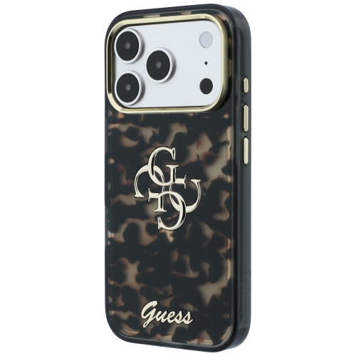 Etui Guess IML 4G Script Metal do iPhone 18 Pro Max / 17 Pro Max tortoise