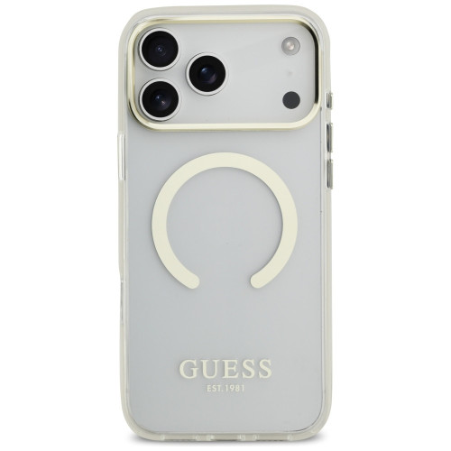 Etui Guess Metal Outline MagSafe do iPhone 18 Pro Max / 17 Pro Max złoty