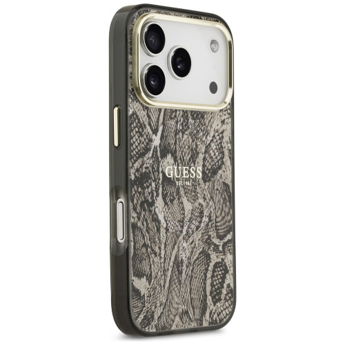 Etui Guess Python Pattern MagSafe für iPhone 18 Pro / 17 Pro braun