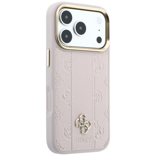 Etui Guess Stripe Peony 4G Logo MagSafe für iPhone 18 Pro Max/ 17 Pro Max rosa