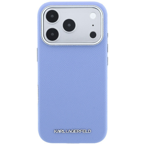 Etui Karl Lagerfeld Grained Elongated Logo MagSafe do iPhone 18 Pro Max / 17 Pro Max niebieski