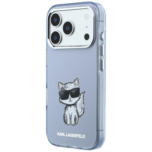 Etui Karl Lagerfeld IML Choupette Body   Sketch Print MagSafe do iPhone 18 Pro / 17 Pro jasno růžový