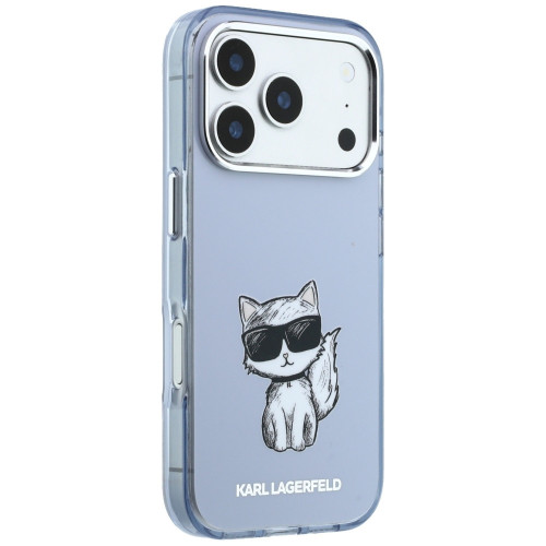 Etui Karl Lagerfeld IML Choupette Body   Sketch Print MagSafe do iPhone 18 Pro / 17 Pro jasno růžový