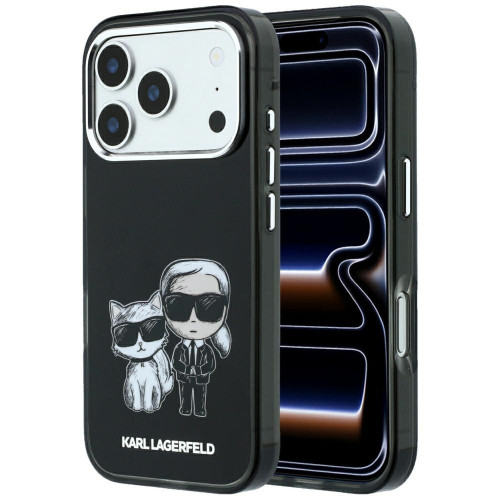 Karl Lagerfeld IML Karl&Choupette Bodies Sketch Print MagSafe Case for iPhone 18 Pro / 17 Pro black