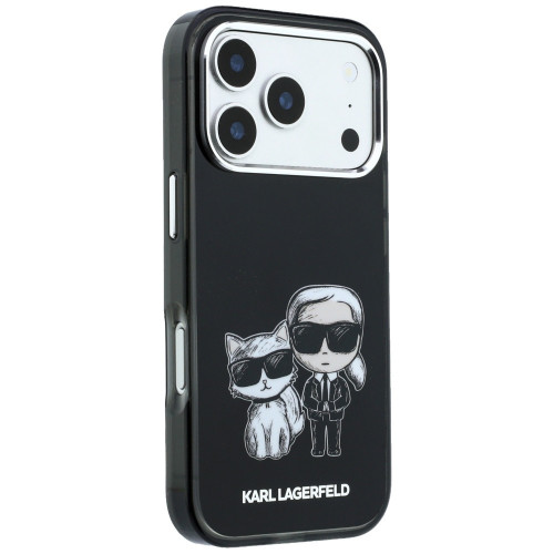 Karl Lagerfeld IML Karl&Choupette Bodies Sketch Print MagSafe Case for iPhone 18 Pro / 17 Pro black