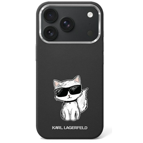 Etui Karl Lagerfeld Smooth Choupette Sketch MagSafe do iPhone 18 Pro / 17 Pro czarny