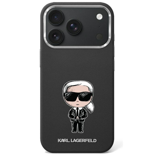 Case Karl Lagerfeld Smooth Ikonik Sketch MagSafe for iPhone 18 Pro / 17 Pro black