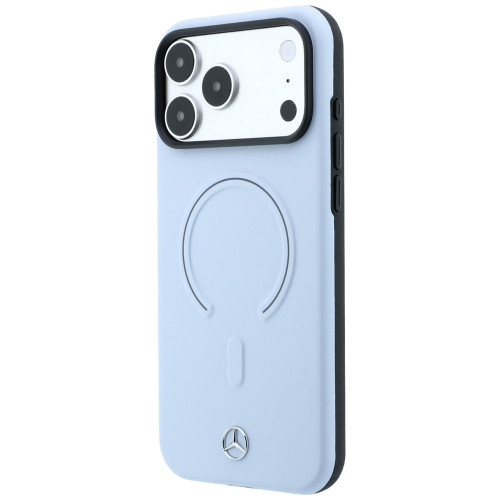 Mercedes Leather 3D MagSafe Case for iPhone 18 Pro Max / 17 Pro Max blue