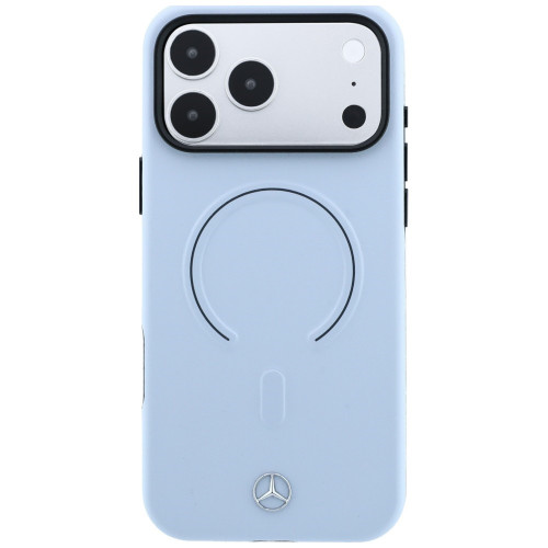 Mercedes Leather 3D MagSafe Case for iPhone 18 Pro Max / 17 Pro Max blue