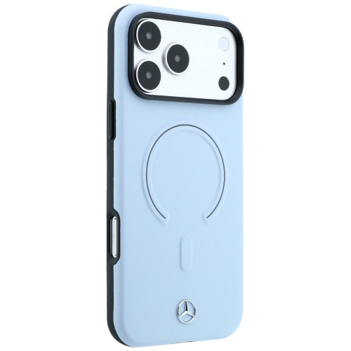 Mercedes Leather 3D MagSafe Case for iPhone 18 Pro Max / 17 Pro Max blue
