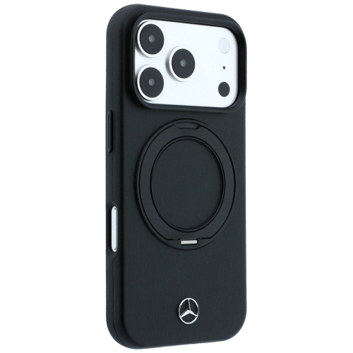 Mercedes Leather Case with Ring Stand MagSafe for iPhone 18 Pro Max / 17 Pro Max / 17 Pro Max black