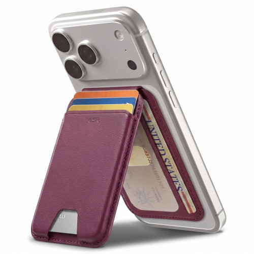 Esr Classic Rfid Magnetic Wallet Stand Magsafe Deep Burgundy