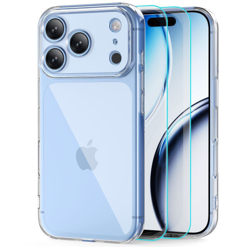 Tech-protect Flexair + Glass 2-pack Iphone 17 Pro / 18 Pro Clear