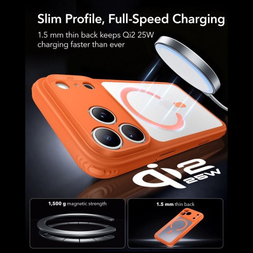 Esr Classic Hybrid Magsafe Iphone 17 Pro / 18 Pro Frosted Orange, widok 5