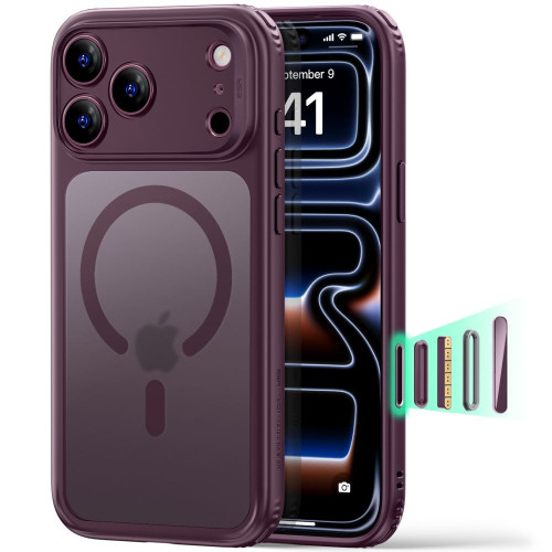 Esr Classic Hybrid Magsafe Iphone 17 Pro Max / 18 Pro Max Frosted Deep Burgundy