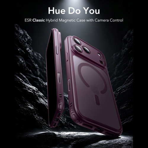 Esr Classic Hybrid Magsafe Iphone 17 Pro Max / 18 Pro Max Frosted Deep Burgundy, pohled 2