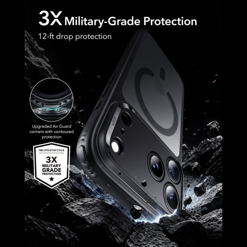 Esr Classic Hybrid Magsafe Iphone 17 Pro Max / 18 Pro Max Frosted Black, widok 3
