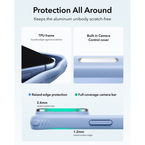 Esr Classic Hybrid Kickstand Magsafe Iphone 17 Pro / 18 Pro Frosted Light Blue, widok 5