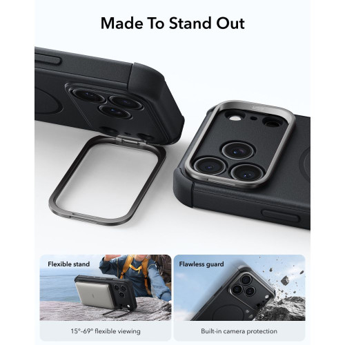 Esr Cyber Tough Kickstand Magsafe Iphone 17 Pro / 18 Pro Black, widok 4
