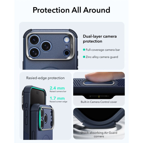 Esr Cyber Tough Kickstand Magsafe Iphone 17 Pro / 18 Pro Blue, widok 5