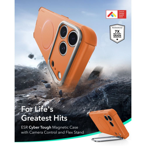 Esr Cyber Tough Kickstand Magsafe Iphone 17 Pro / 18 Pro Orange, widok 2