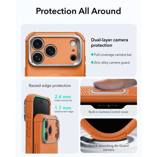 Esr Cyber Tough Kickstand Magsafe Iphone 17 Pro / 18 Pro Orange, widok 5