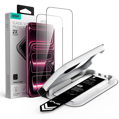 SzkŁo Hartowane Esr Ultrafit Classic Tempered Glass 2-pack Iphone 17 Pro / 18 Pro Black