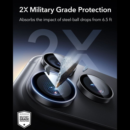 OsŁona Na Aparat Esr Armorite Camera Protector Iphone 18 Pro / 18 Pro Max Black, widok 4