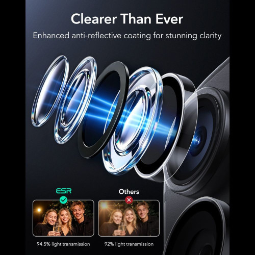 OsŁona Na Aparat Esr Armorite Camera Protector Iphone 18 Pro / 18 Pro Max Clear, widok 5