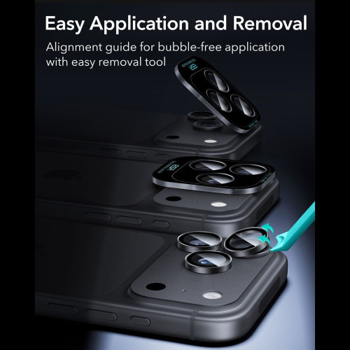 OsŁona Na Aparat Esr Armorite Camera Protector 2-pack Iphone 18 Pro / 18 Pro Max Black, widok 7