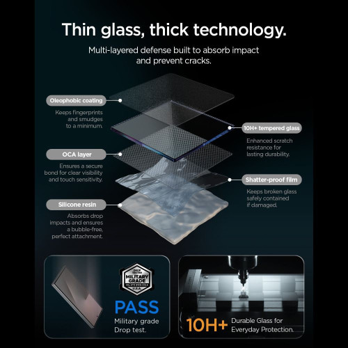 SzkŁo Hartowane Spigen Glas.tr 'ez Fit Pro Ac 2-pack Galaxy S26 Fe Clear, view 7