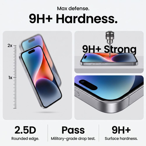 SzkŁo Hartowane Tech-protect Quick Set+ 2-pack Iphone 17 Pro Max / 18 Pro Max Black, view 8