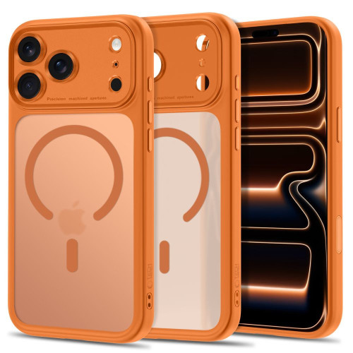 Tech-protect Magpeak Magsafe Cc Iphone 17 Pro / 18 Pro Matte Cosmic Orange