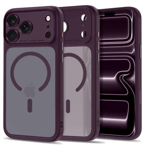 Tech-protect Magpeak Magsafe Cc Iphone 17 Pro / 18 Pro Matte Dark Cherry