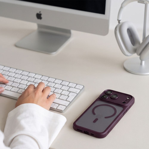 Tech-protect Magpeak Magsafe Cc Iphone 17 Pro / 18 Pro Matte Dark Cherry, view 6