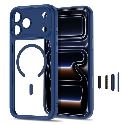Tech-protect Magpeak Magsafe Cc Iphone 17 Pro Max / 18 Pro Max Deep Blue/clear, view 2