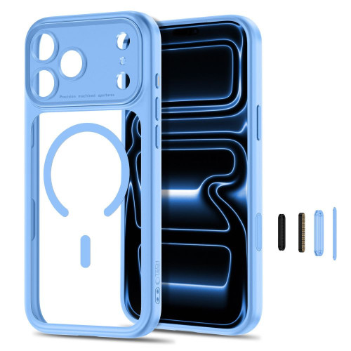 Tech-protect Magpeak Magsafe Cc Iphone 17 Pro Max / 18 Pro Max Light Blue/clear, view 2