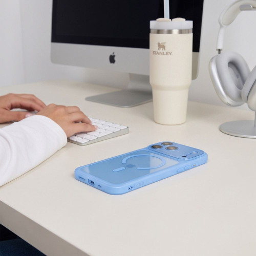 Tech-protect Magpeak Magsafe Cc Iphone 17 Pro Max / 18 Pro Max Light Blue/clear, view 5