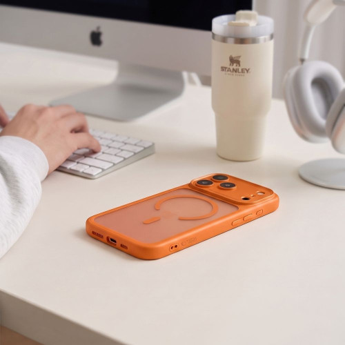 Tech-protect Magpeak Magsafe Cc Iphone 17 Pro Max / 18 Pro Max Matte Cosmic Orange, view 6
