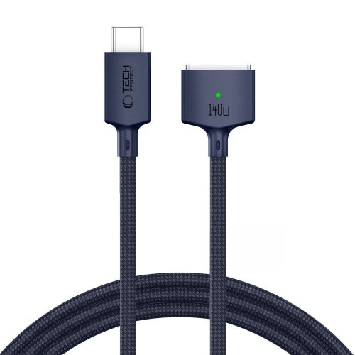 Tech-protect Mmc01 Ultraboost Magnetic Macbook Cable Usb-c To Magsafe 3 140w 300cm Midnight Blue, view 2