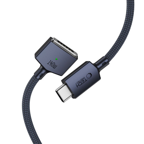 Tech-protect Mmc01 Ultraboost Magnetic Macbook Cable Usb-c To Magsafe 3 140w 300cm Midnight Blue, view 4