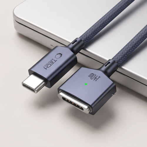 Tech-protect Mmc01 Ultraboost Magnetic Macbook Cable Usb-c To Magsafe 3 140w 300cm Midnight Blue, view 5