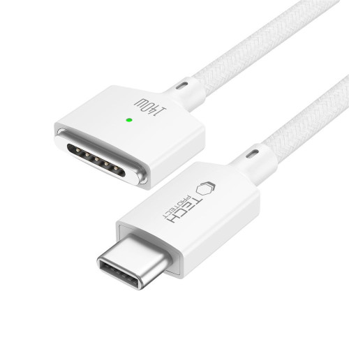 Tech-protect Mmc01 Ultraboost Magnetic Macbook Cable Usb-c To Magsafe 3 140w 300cm White, view 3