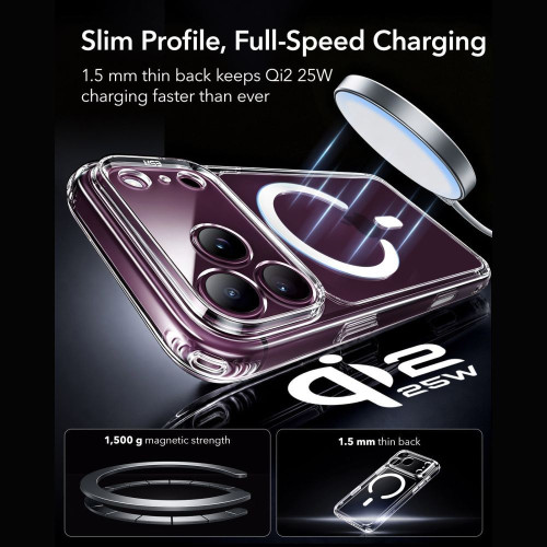 Esr Classic Hybrid Magsafe & Tempered Glass Iphone 17 Pro Max / 18 Pro Max Clear, pohled 7