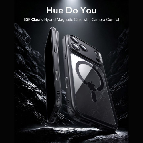 Esr Classic Hybrid Magsafe & Tempered Glass Iphone 17 Pro Max / 18 Pro Max Clear/black, widok 2