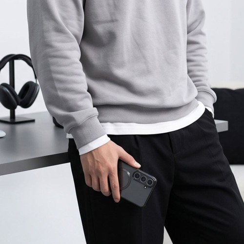 Tech-protect Magflex Magsafe Galaxy S26 Fe Shiny Black, widok 8