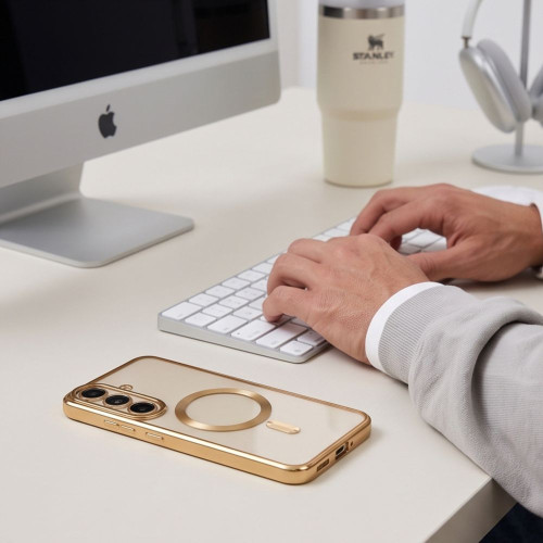 Tech-protect Magflex Magsafe Galaxy S26 Fe Shiny Gold, pohled 8