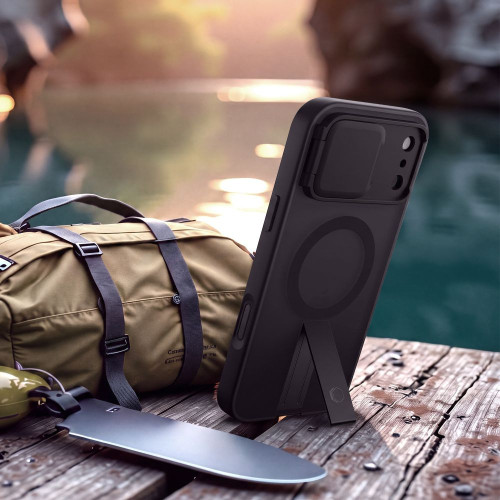Tech-protect Kevlar Aura Magsafe Iphone 17 Pro Max / 18 Pro Max Matte Black, nézet 6