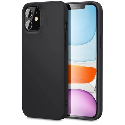 Etui ESR Cloud w kolorze czarnym, idealnie dopasowane do Apple iPhone 12 mini.